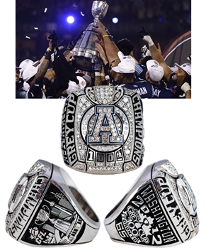 Tony Washingtons 2012 Toronto Argonauts Grey Cup Championship 10K Gold and Diamond Ring 