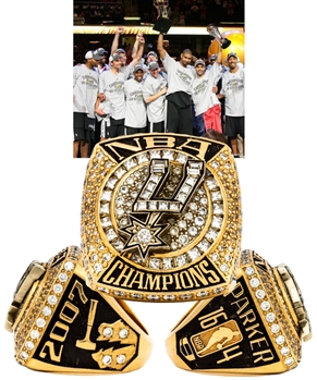 Tony Parker 2006-07 San Antonio Spurs NBA Championship 14K Gold and Diamond Ring