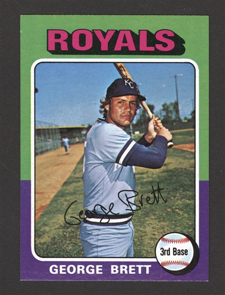 1975 Topps Mini Baseball Card #228 HOFer George Brett Rookie 