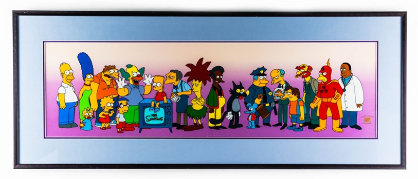 The Simpsons "Simpsons on Line" Limited-Edition Framed Serigraph Cel with COA