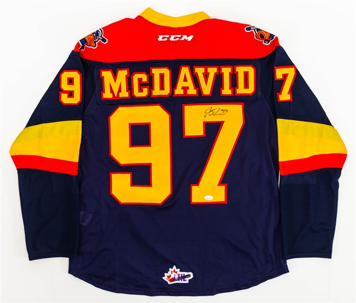 Connor McDavid Signed Erie Otters Captains Jersey with JSA LOA