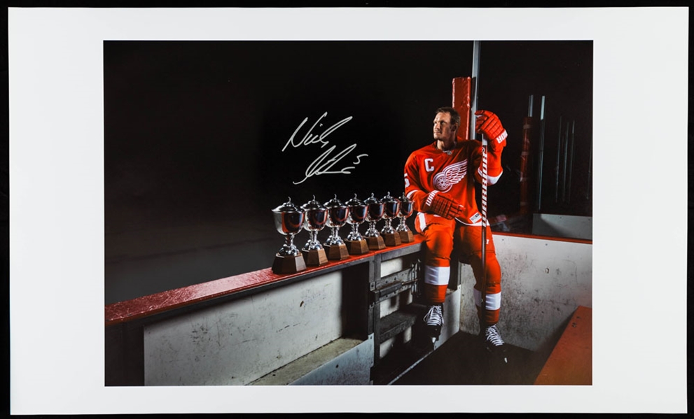 Nicklas Lidstrom Detroit Red Wings “Seven-Time James Norris Winner” Signed Print with LOA – Proceeds to Benefit the Ted Lindsay Foundation (14 ½” x 24”) 	