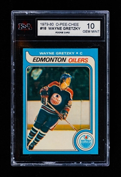 1979-80 O-Pee-Chee Hockey Card #18 HOFer Wayne Gretzky Rookie - Graded KSA 10 GEM MINT