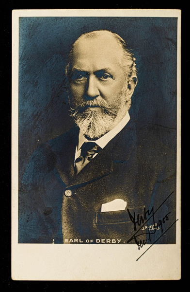 Lord Stanley 1905 Real Photo Postcard Signed “Derby”