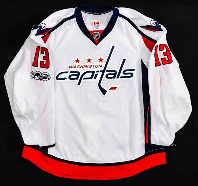 Jakub Vranas 2016-17 Washington Capitals Game-Worn Rookie Season Jersey with Team LOA – NHL Centennial Patch!