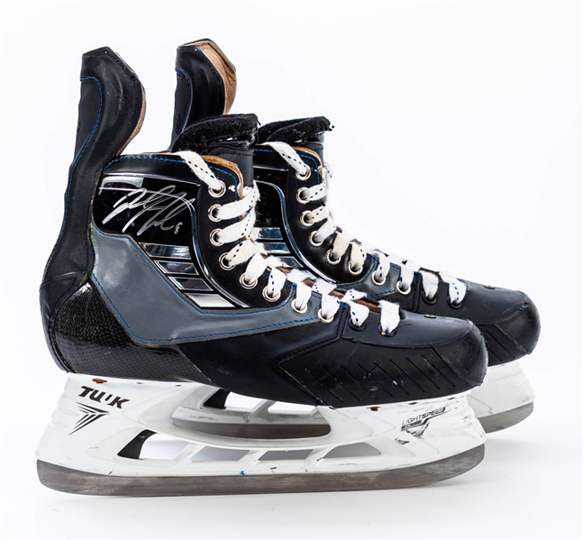 Jakob Trouba’s 2015-16 Winnipeg Jets Signed VH Game-Used Skates with Team COA 