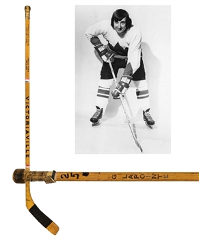 Guy Lapointes 1972 Canada-Russia Series Team Canada Victoriaville Game-Used Stick