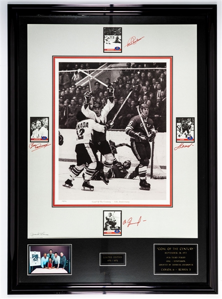Paul Henderson "Goal of the Century" Multi-Signed Limited-Edition Frank Lennon Print