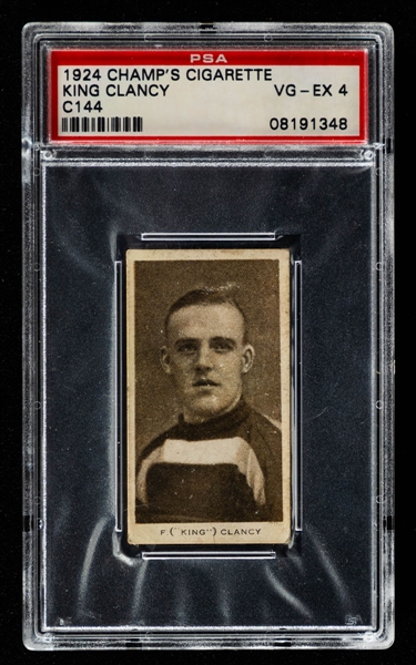 1924-25 Champs Cigarettes C144 HOFer Frank "King" Clancy - Graded PSA 4