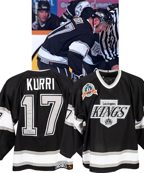 Jari Kurris 1992-93 Los Angeles Kings Game-Worn Stanley Cup Finals Jersey - 1993 Stanley Cup Finals Patch! - Photo-Matched to Conference Finals! - Video-Matched to Stanley Cup Finals! 