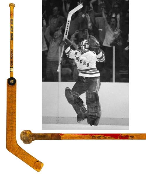 John Davidsons Circa 1978-79 New York Rangers Team-Signed CCM Custom Pro Game-Used Stick Including Fred Shero, Phil Esposito and John Davidson