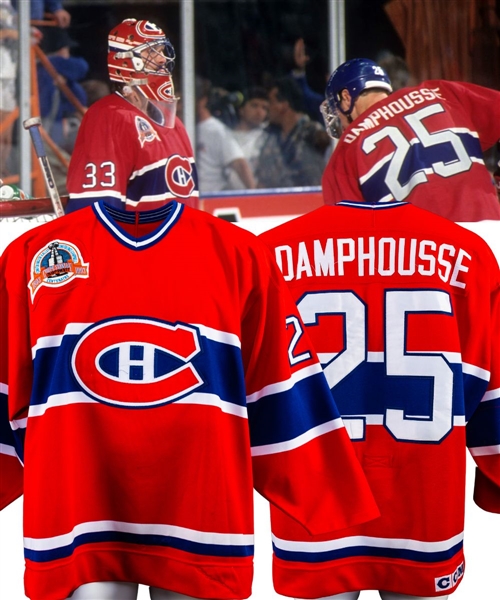 Vincent Damphousses 1992-93 Montreal Canadiens Stanley Cup Finals Game-Worn Jersey - 15+ Team Repairs! – Photo Matched!