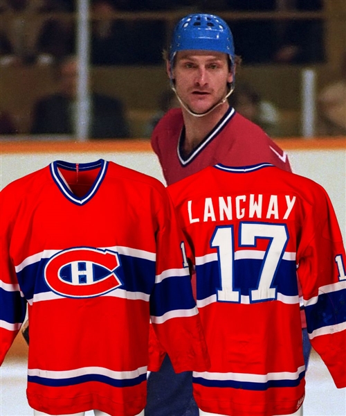 Rod Langways 1981-82 Montreal Canadiens Game-Worn Jersey - 100+ Team Repairs! - Photo-Matched!