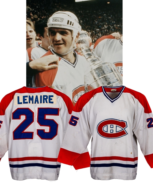 Jacques Lemaires 1978-79 Montreal Canadiens Game-Worn Stanley Cup Playoffs/Finals Jersey - Team Repairs! - Stanley Cup Championship Season! - His Last Habs Jersey!