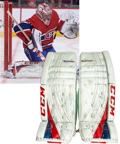Carey Prices 2013-14 Montreal Canadiens CCM Extreme Flex Pro Game-Worn Pads – Photo-Matched!