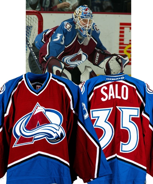 Tommy Salos 2003-04 Colorado Avalanche Game-Worn Playoffs Jersey with LOA 