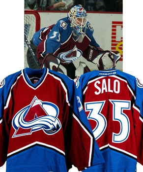Tommy Salos 2003-04 Colorado Avalanche Game-Worn Playoffs Jersey with LOA 