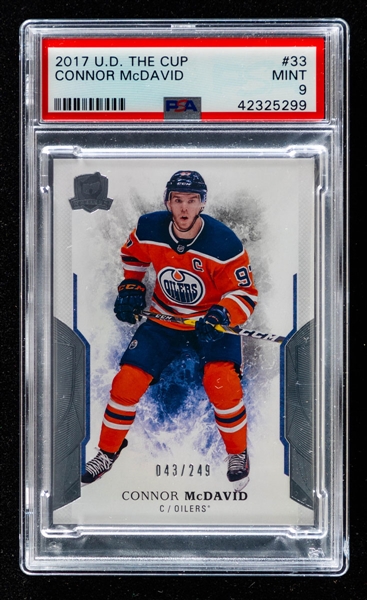 2017-18 Upper Deck The Cup Hockey Card #33 Connor McDavid (043/249) – Graded PSA 9 – Highest Graded