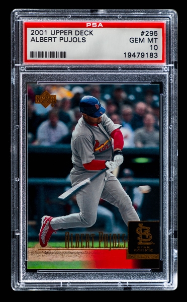 2001 Upper Deck Baseball Card #295 Albert Pujols Rookie – Graded PSA GEM MT 10