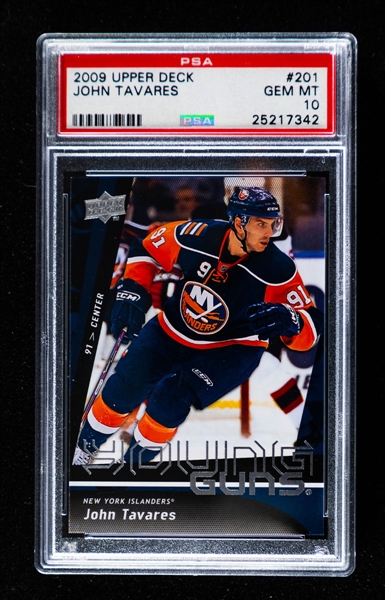 2009-10 Upper Deck Young Guns Hockey Card #201 John Tavares Rookie – Graded PSA GEM MT 10 