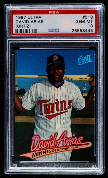 1997 Fleer Ultra Baseball Card #518 David Ortiz Rookie – Graded PSA GEM MT 10