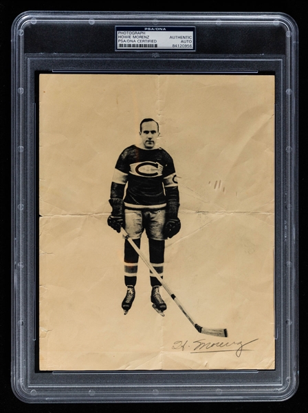 Deceased HOFer Howie Morenz Signed Montreal Canadiens Picture (8" x 10") - PSA/DNA Certified