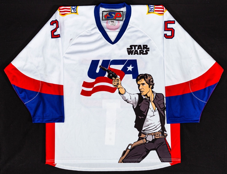 Charlie McAvoys 2015 U.S. National Under-18 Development Team "Star Wars Night" Game-Worn Jersey with Hockey USA LOA
