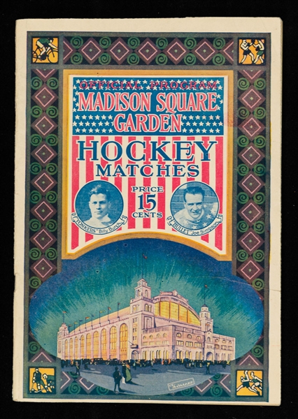 February 6, 1926 Madison Square Garden Program - New York Americans vs Pittsburgh Pirates - First Season for Both Clubs! 