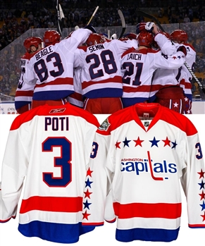 Tom Potis 2011 NHL Winter Classic Washington Capitals Game-Issued First Period Jersey with LOA 