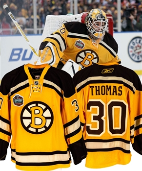Tim Thomas’ 2010 NHL Winter Classic Boston Bruins Game-Worn Second Period Jersey with LOA