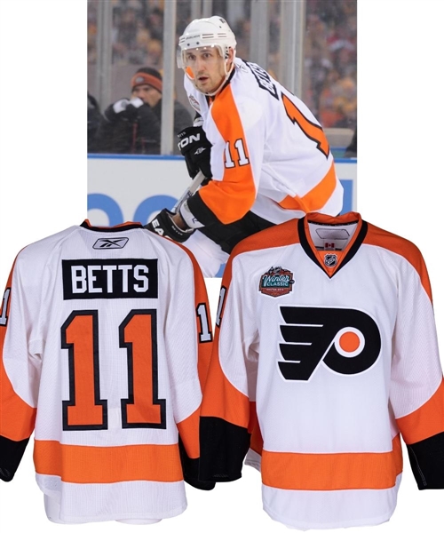 Blair Betts’ 2010 NHL Winter Classic Philadelphia Flyers Game-Worn Second Period Jersey with LOA