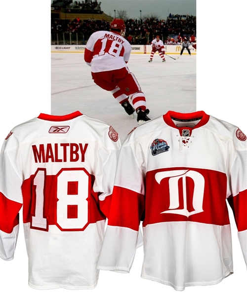 Kirk Maltby’s Detroit Red Wings 2009 NHL Winter Classic Game-Worn Second Period Jersey with LOA