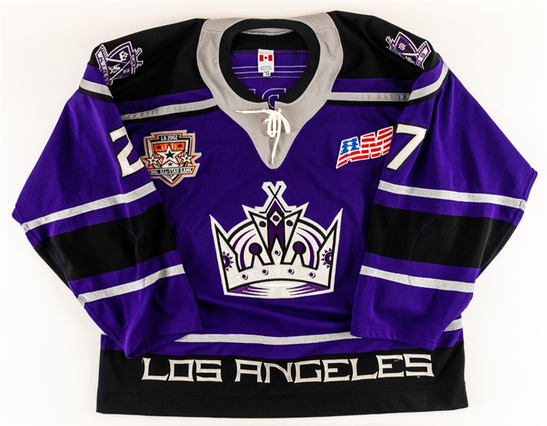 Glen Murrays 2001-02 Los Angeles Kings Game-Worn Third Jersey with Team LOA - AM Patch! - 2002 NHL All-Star Game Patch!