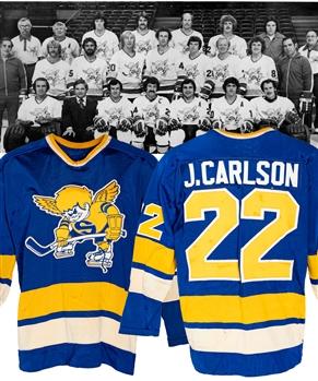 Jeff Carlsons 1975-76 WHA Minnesota Fighting Saints Game-Worn Jersey 