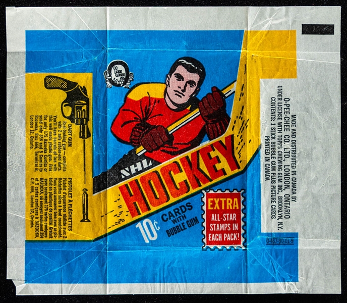 1969-70 O-Pee-Chee Hockey 1st Series Wrapper