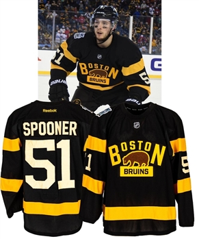 Ryan Spooner’s 2016 NHL Winter Classic Boston Bruins Game-Worn Second Period Jersey with Team LOA 