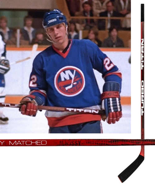 Mike Bossys 1985-86 New York Islanders Titan Turbo Game-Used Stick - Lady Byng Trophy Season! 