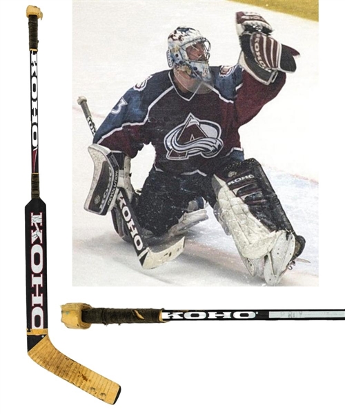 Patrick Roys Mid-to-Late-1990s Colorado Avalanche Signed Koho Revolution Game-Used Stick