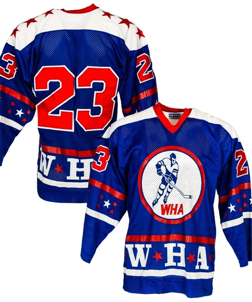 WHA 1976-77 All-Star Game "West All-Stars" Game-Issued #23 Jersey