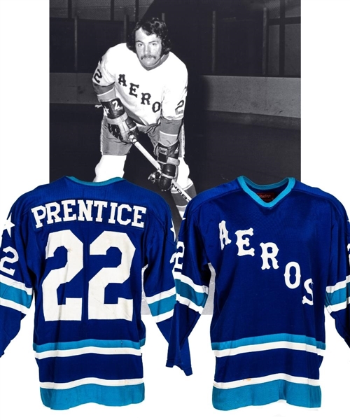 Bill Prentices 1973-74 WHA Houston Aeros Game-Worn Jersey