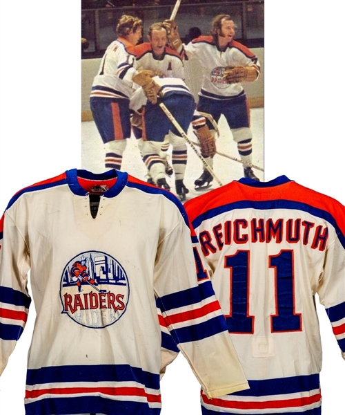 Craig Reichmuth’s 1972-73 WHA New York Raiders Game-Worn Jersey - Team Repairs! – First and Only Season for Team in WHA! - All Original Unrestored 1972-73 Jersey!