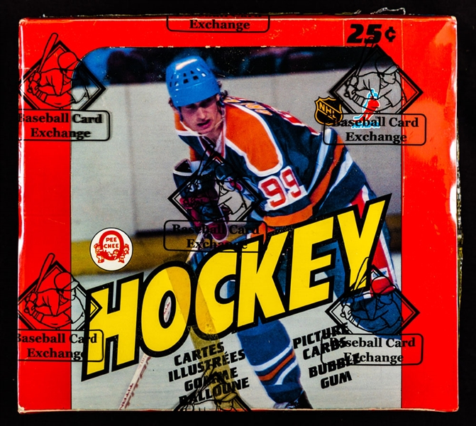 1982-83 O-Pee-Chee Hockey Wax Box (48 Unopened Packs) - BBCE Certified - Fuhr, Francis, Hawerchuk, Mullen and Broten Rookie Card Year