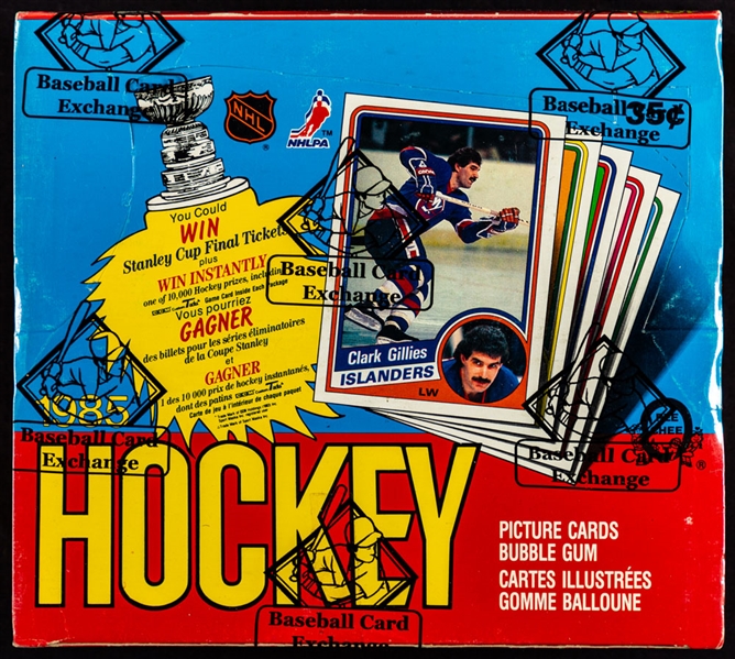 1984-85 O-Pee-Chee Hockey Wax Box (48 Unopened Packs) - BBCE Certified - Yzerman, Neely, Gilmour, Chelios and Lafontaine Rookie Card Year!