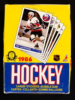 1985-86 O-Pee-Chee Hockey Wax Box (45 Unopened Packs) - Mario Lemieux Rookie Card Year! 