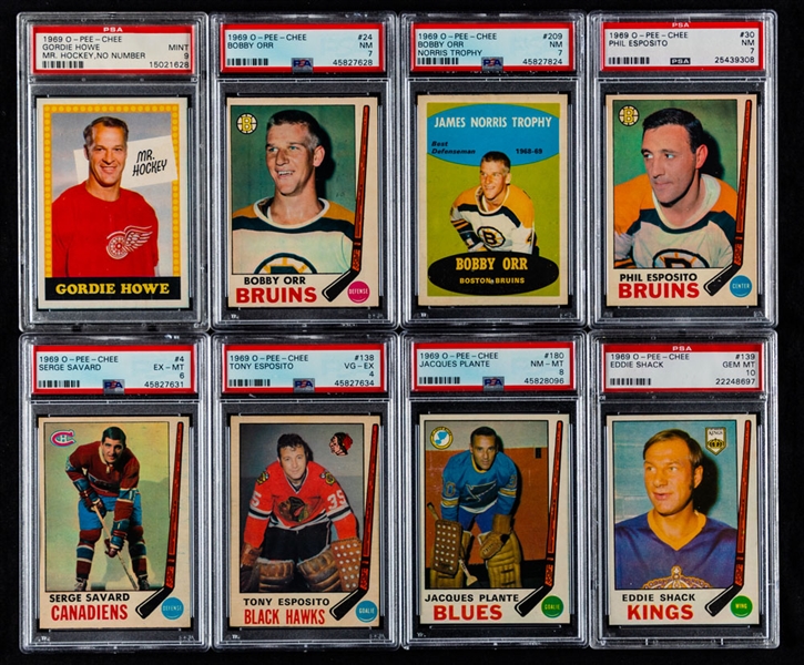 1969-70 O-Pee-Chee Hockey Complete 231-Card Set - Includes 137 Cards Graded by PSA and SGC