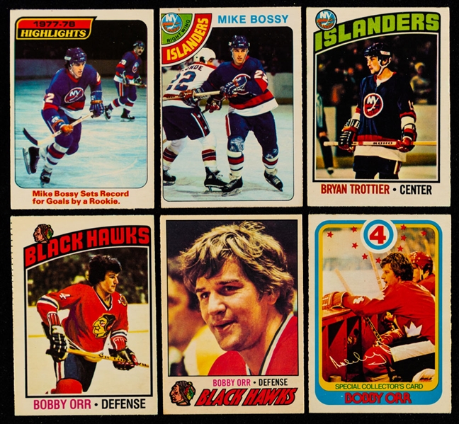 1976-77, 1977-78 and 1978-79 O-Pee-Chee Hockey Near Complete Mid-Grade Sets