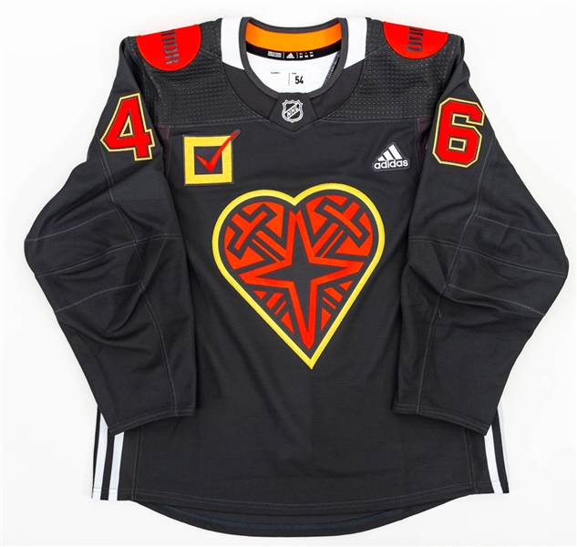 Jonas Rondbjergs 2021-22 Vegas Golden Knights Signed "Donor Awareness" Warm-Up Worn Jersey with Team COA