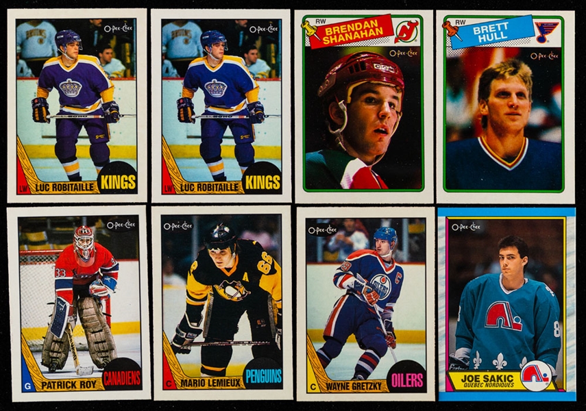 1987-88 O-Pee-Chee Hockey Complete 264-Card Sets (2), 1988-89 O-Pee-Chee Complete 264-Card Set, 1989-90 OPC Complete 330-Card Set and 1990-91 OPC Premier Complete 132-Card Sealed Factory Set
