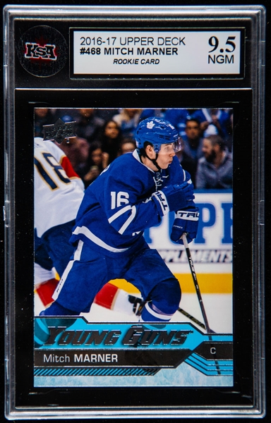 2016-17 Upper Deck Young Guns Hockey Card #468 Mitch Marner Rookie – Graded KSA 9.5