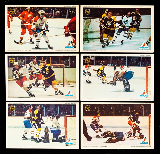 1971-72 NHLPA Pro Star Promotions Postcard Lot of 20 including Orr, Dryden and Lafleur